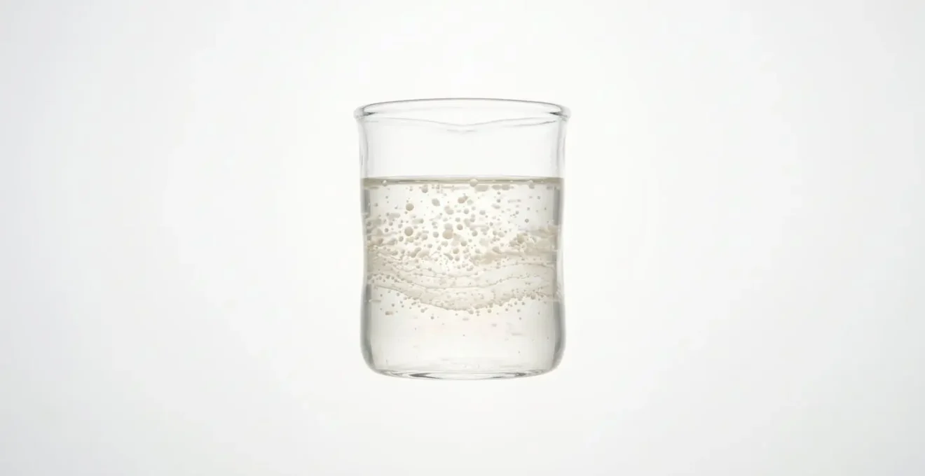 Représentation visuelle conceptuelle d'une émulsion crème montrant la dispersion de gouttelettes de matière grasse dans une phase aqueuse